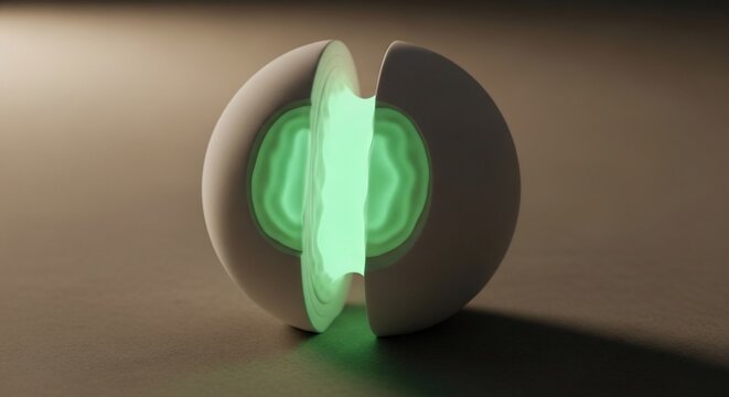 Abstract sphere with glowing core