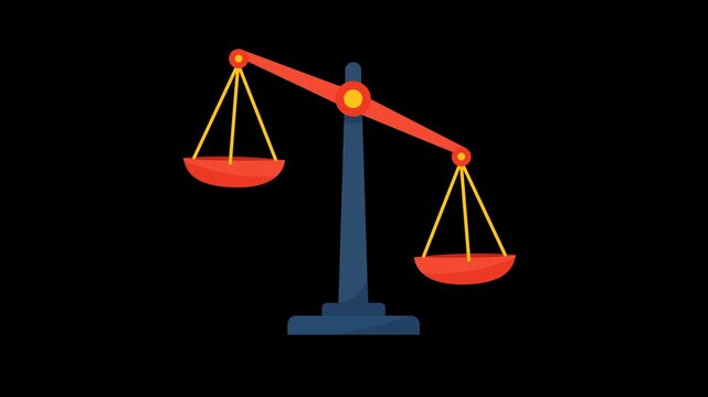 justice law balance court equality legal judgement scale animation HD 4K