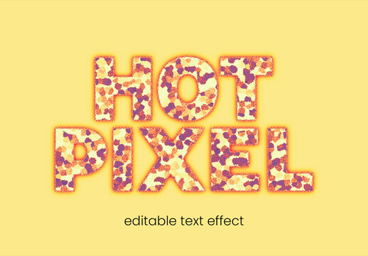 Hot Pixel Retro Vibrant Text Effect