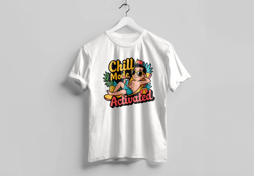 Summer Vacation Cartoon Graphic Tshirt Design
