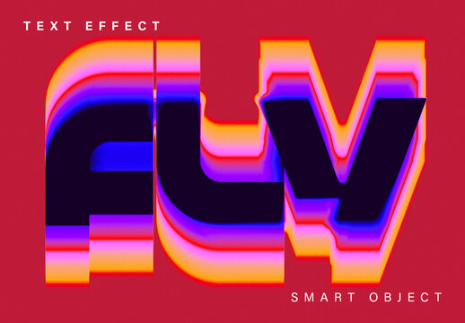 Vibrant Neon Text Effect Template