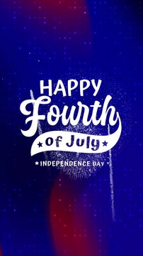 4th of july festive graphic for independence day celebration suitable for invitations, social media vertical posts, marketing campaigns, and promotions.