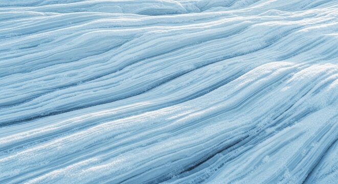 Cold Arctic Marble Texture with Icy Blue and White Frost Veins