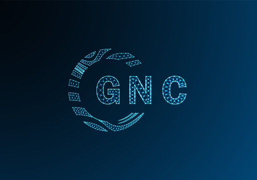 GNC low poly letter logo vector design. GNC lower poly logo design. GNC unique low poly logo design.