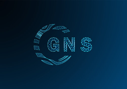 GNS low poly letter logo vector design. GNS lower poly logo design. GNS unique low poly logo design.