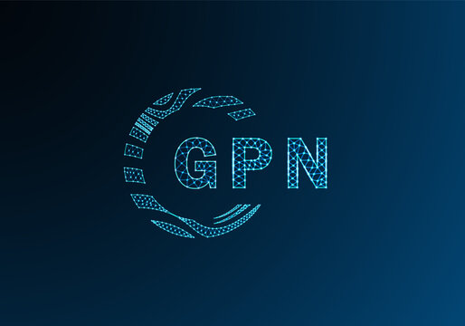 GPN low poly letter logo vector design. GPN lower poly logo design. GPN unique low poly logo design.