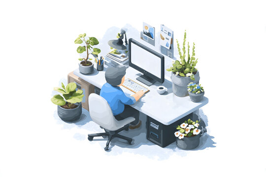 digital onboarding flow interface hovering above desk clean style