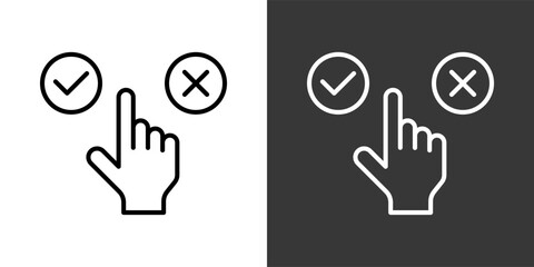 Obraz premium Choose Black And White Icon Set Collection Pack Vector Illustration