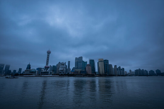 Pudong - Shanghai's business district in the early morning