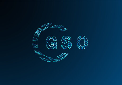 GSO low poly letter logo vector design. GSO lower poly logo design. GSO unique low poly logo design.