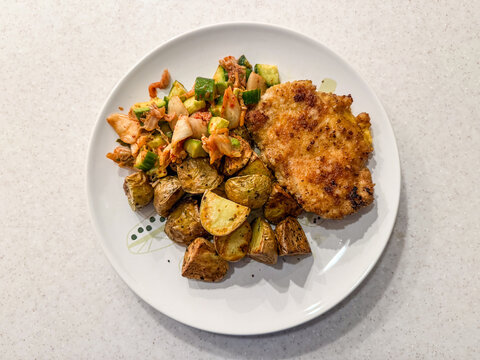 Balanced Plate with Chicken Cutlet