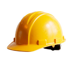 Fototapeta premium yellow helmet isolated on white