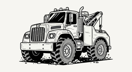 Tow truck illustration © StyloPink