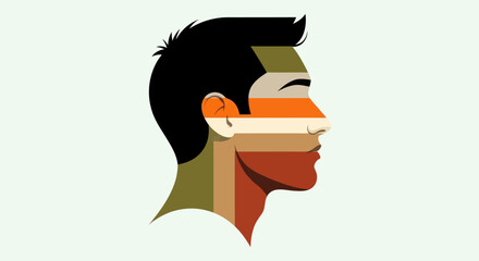 Abstract profile portrait © Stylo