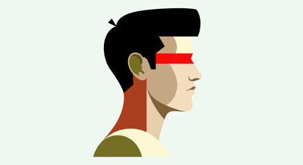 Abstract profile portrait © Stylo