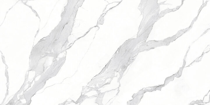 Modern statuario marble, with thin and thick vertical veining patterns, is used in interior kitchen or bathroom ceramic tile designs featuring a grey and brown color natural texture background.