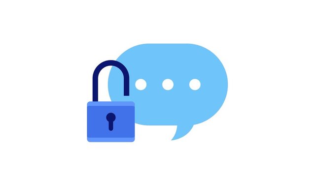 Encrypted message privacy and secure communication concept