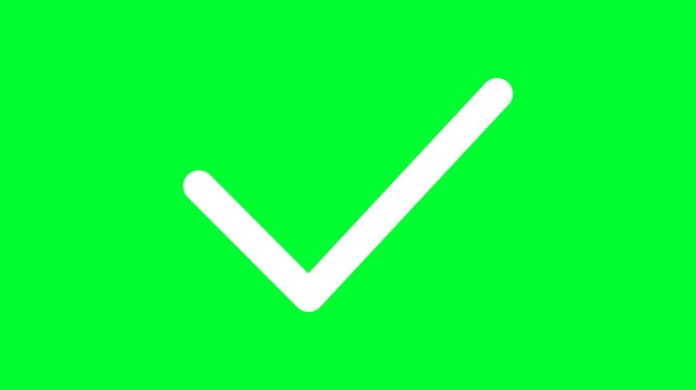 Check mark icon for confirming actions, approvals, or task completions. Perfect for apps, dashboards, and websites using sharp isolated on Animation Video