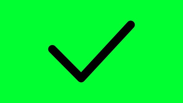 Check mark icon for confirming actions, approvals, or task completions. Perfect for apps, dashboards, and websites using sharp isolated on Animation Video