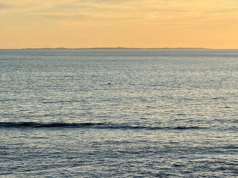 Cottesloe Beach Sunset Rottnest Island Distant View Perth Western Australia Luxury Coastal Travel Destination