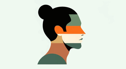 Abstract profile portrait graphic © Topscor