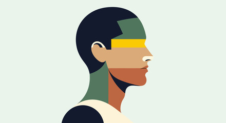 Abstract profile portrait graphic © Topscor