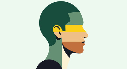 Abstract profile portrait graphic © Topscor