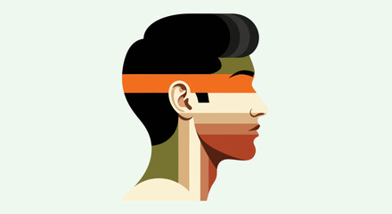 Abstract profile portrait graphic © Topscor