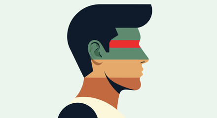 Abstract profile portrait graphic © Topscor