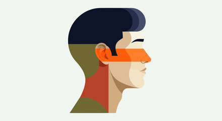 Abstract profile portrait graphic © Topscor