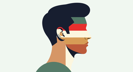 Abstract profile portrait graphic © Topscor