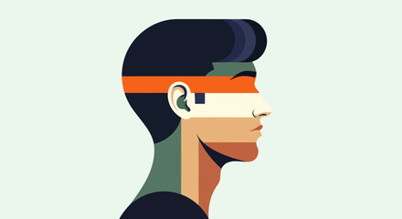 Abstract profile portrait graphic © Topscor
