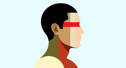 Abstract profile portrait graphic © Topscor