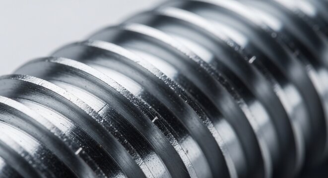 Close up of a metal screw