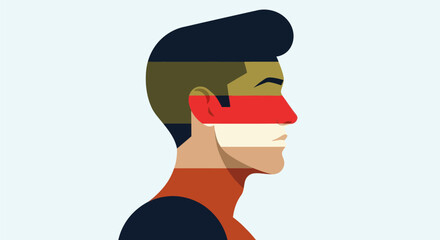Abstract profile portrait illustration © Topscor