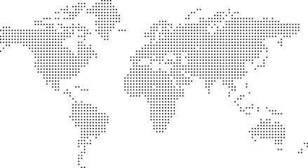 Fototapeta premium Dotted World Map Global Technology Background Abstract World Map With Dot Pattern Design Global Network Map Digital Dots Illustration