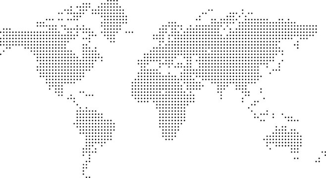 Dotted World Map Global Technology Background
Abstract World Map With Dot Pattern Design
Global Network Map Digital Dots Illustration