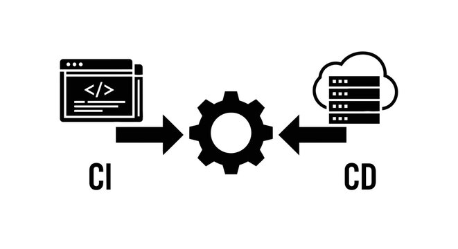 DevOps Continuous Integration Gear Icon.