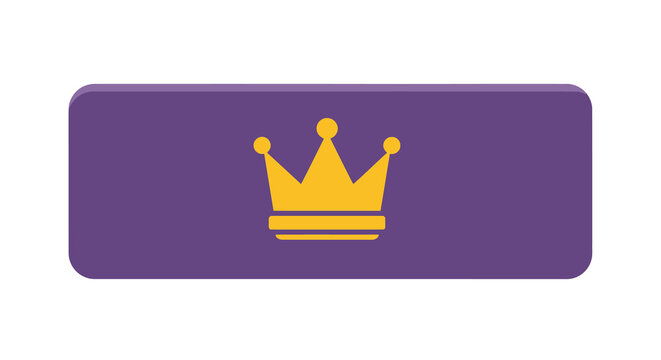 purple rectangle with yellow crown icon high quality