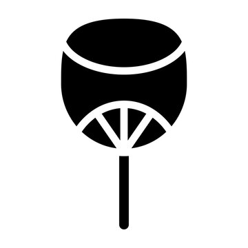 Uchiwa Vector Glyph Icon Design
