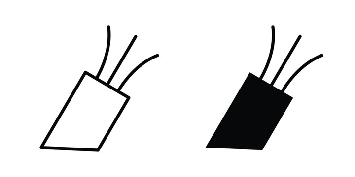 electric wire icon vector editable stroke. logo symbol illustration.