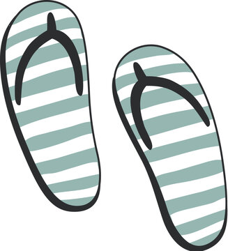 hand drawn flip-flop