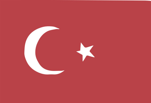 hand drawn turkey flag