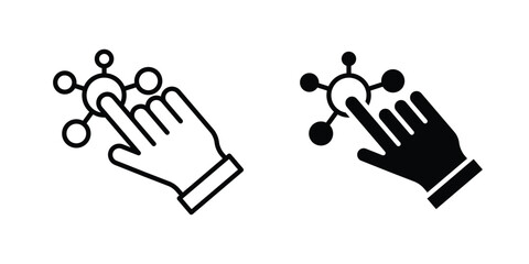 Obraz premium Interaction icon vector editable stroke. logo symbol illustration.