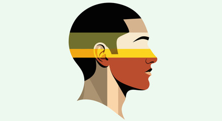 Abstract silhouette portrait illustration © Surya