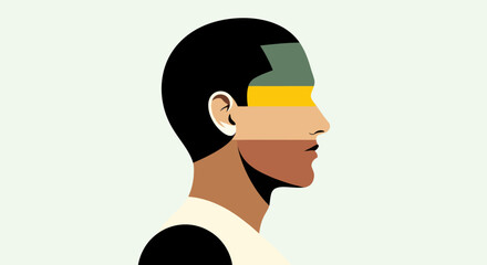 Profile portrait graphic design illustration © Surya