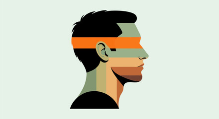 Profile portrait illustration conceptual design © Surya