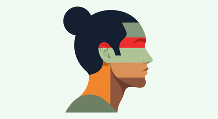 Profile portrait silhouette illustration © Surya