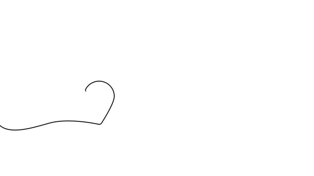 Continuous line location pin route 4k video, high quality horizontal animation of map navigation and travel path