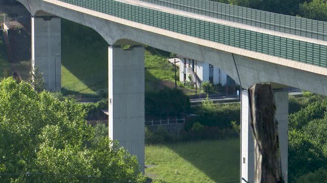 High-speed railway viaduct construction in basque country